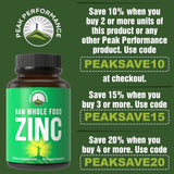 Suplemento de zinc vegano con vitamina C  hombres mujeres