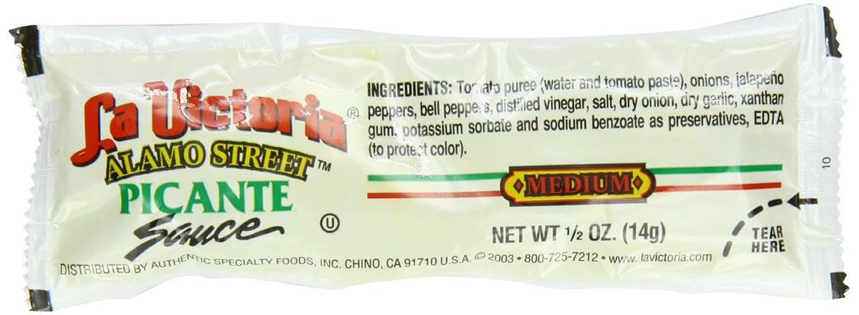 Salsa Picante La Victoria, 0.5 oz, Paquete de 200 sobres