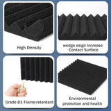 Paneles Acústicos 100 Pack, Espuma Densa, 12x12x1 Pulgadas