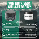 Suplemento Shilajit Resina de 600 mg  orgánico puro  1.06 oz