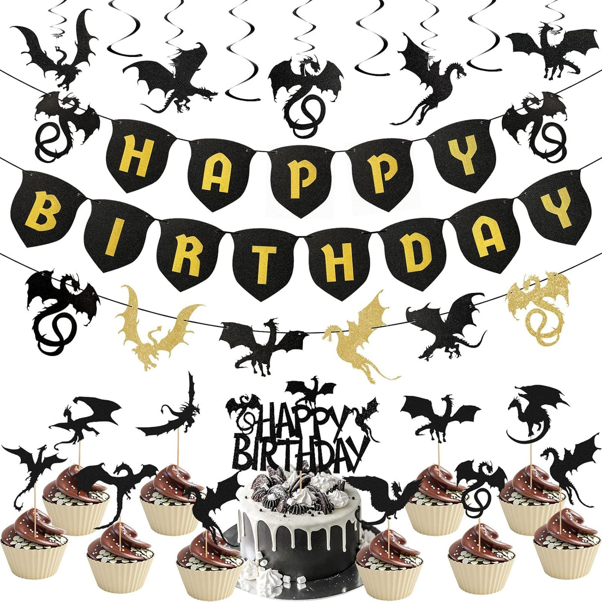 Decoración Fiesta Dragón Halloween - Set Decorativo Cumpleaños