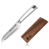 Juego de cuchillos y funda de madera
