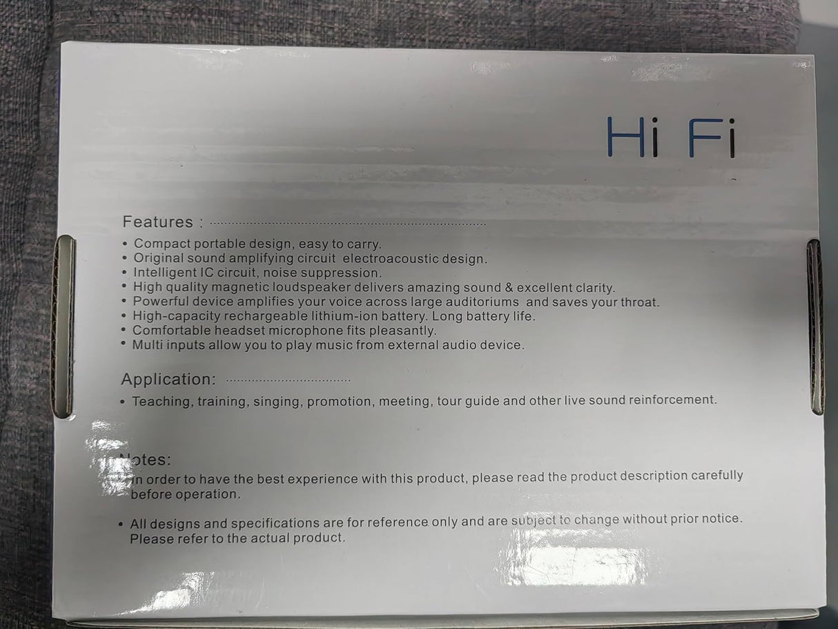 Amplificador de Voz Portátil para Profesores, 2400mAh, Recargable