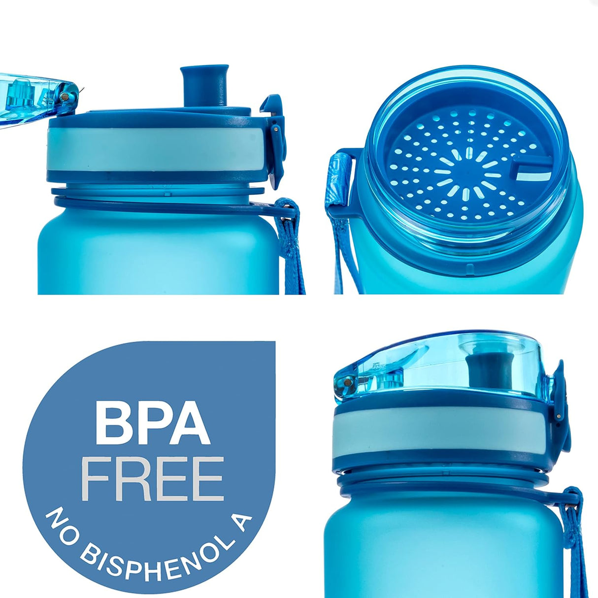 Embrava Best Sports Water Bottle - Botella de agua grande de 32 onzas, flujo rápido, tapa abatible a prueba de fugas con apertura de un clic, plástico no tóxico, sin BPA y ecológico, para hombres y mujeres