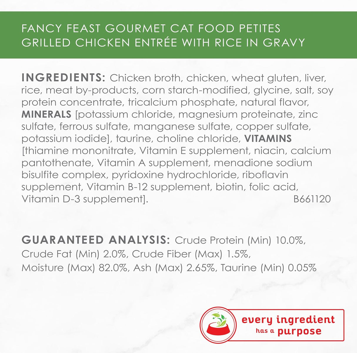 Comida Húmeda para Gatos Purina Fancy Feast Pollo y Arroz 12x2.8oz