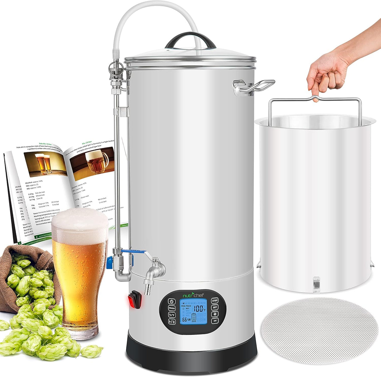 Dispensador de Cerveza de acero NUTRICHEF PKBRKTL200