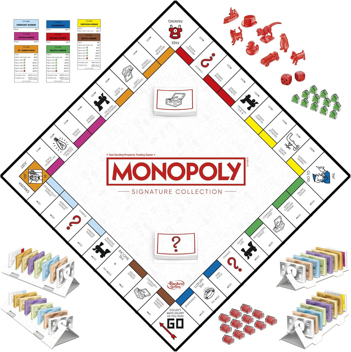 Juego de Mesa Monopoly Signature, 2-6 Jugadores, Edición Familiar