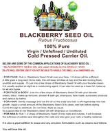 Aceite de Semilla de Mora Virgen Natural para Cara, Piel y Cabello