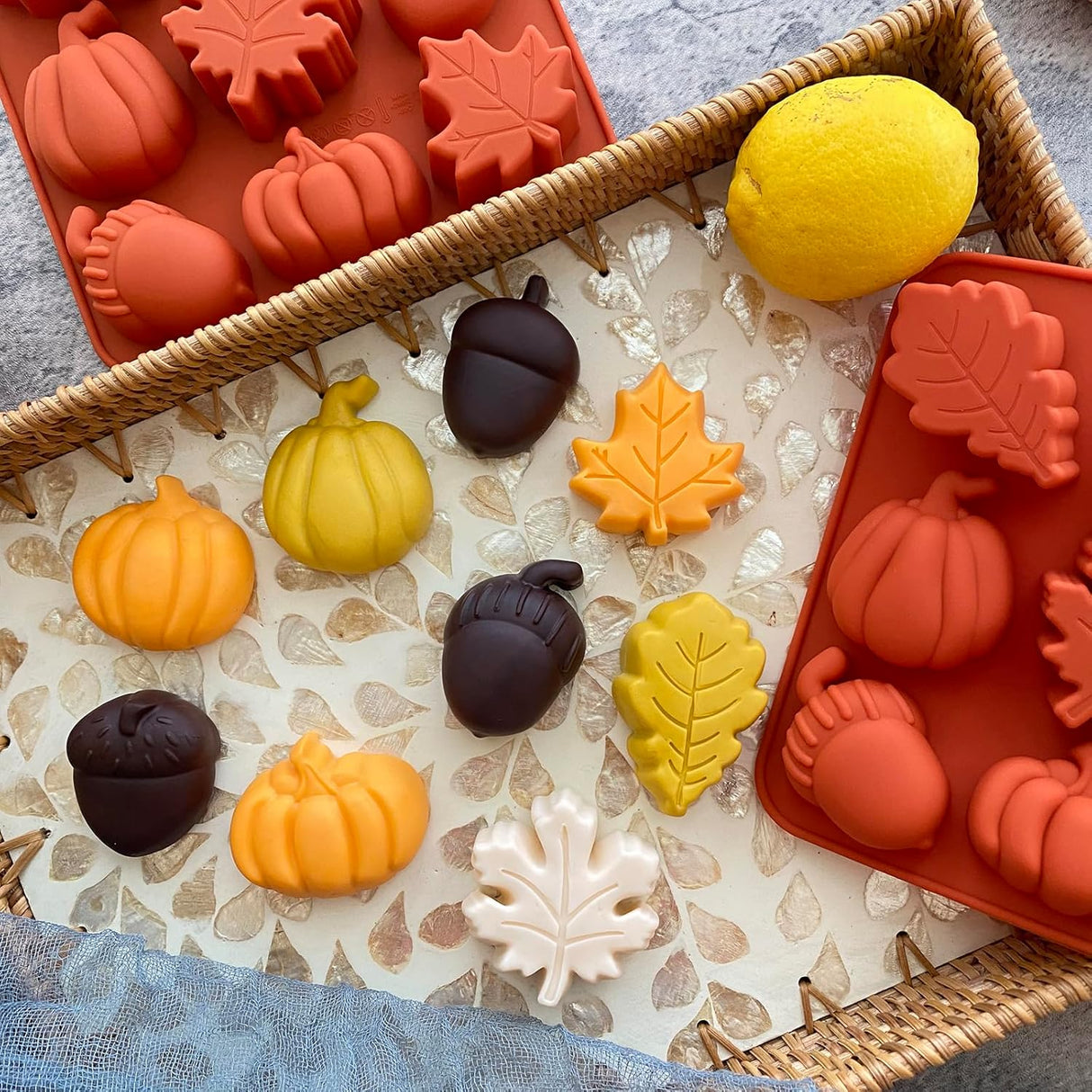 Molde de Silicona 3D Calabaza 2PCS Otoño Decoración Repostería