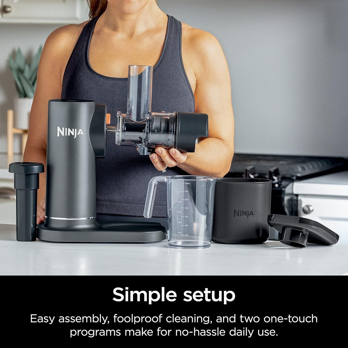 Extractor de jugos Ninja, prensado en frío, modelo JC151