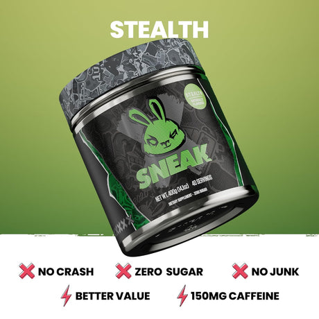 SNEAK Energía en Polvo | Stealth | Sin Azúcar, Nootrópicos, 40 Servs