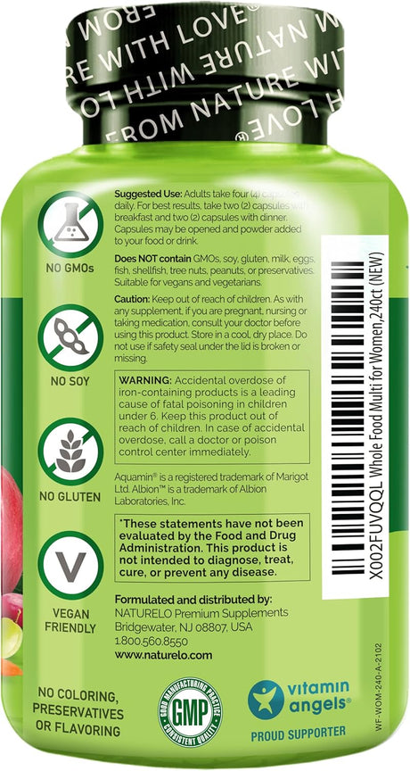 Suplemento Multivitamina  con vitaminas, minerales extractos
