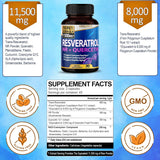 Suplemento Resveratrol de alta resistencia con quercetina