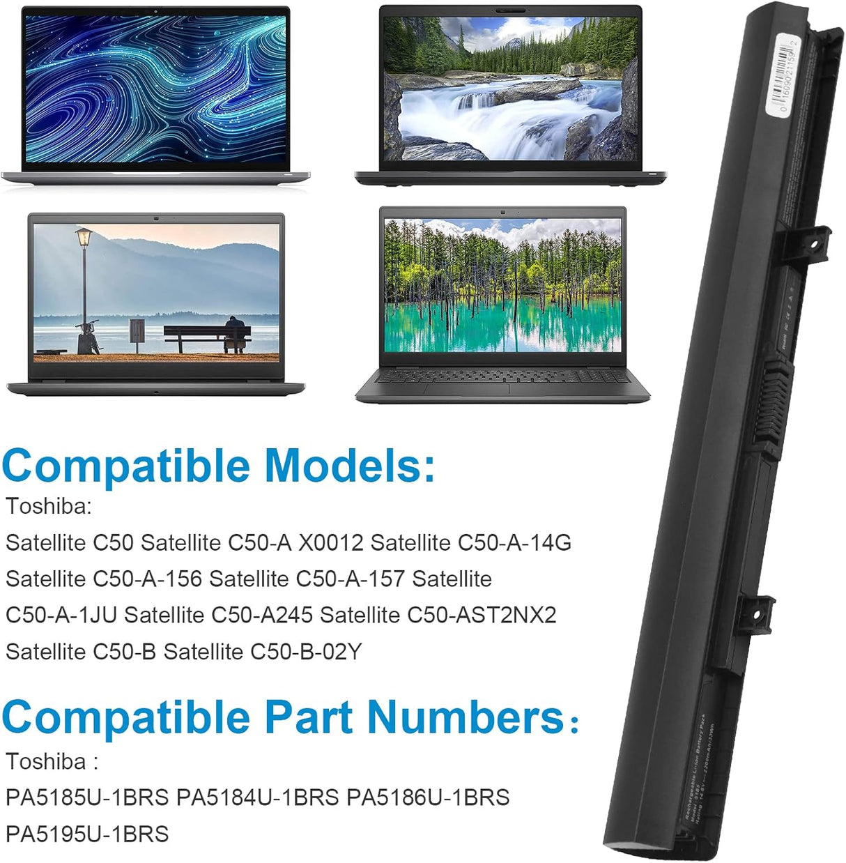 Batería para laptop Toshiba Satellite C50 C55 C55D C55T L55