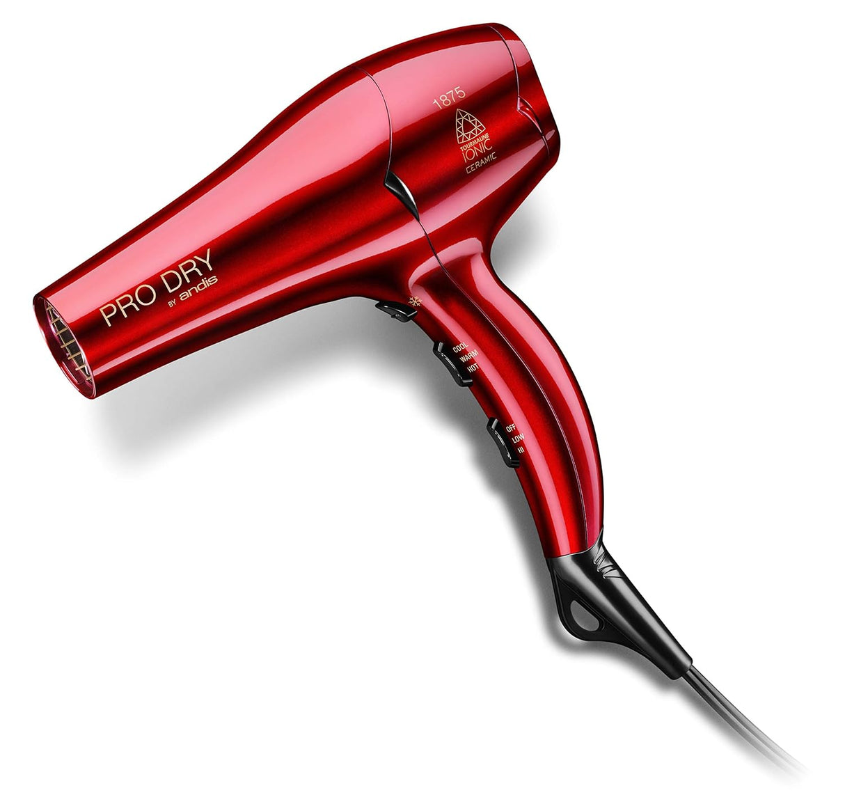 Secador de pelo profesional iónico 1875W con 3 temperaturas y 2 velocidades
