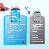 2 Pack Gummies Ashwagandha con L-theanine, 120 Mixed Berry
