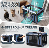 Transportín Extra Grande para Gato Petskd, 5 Ventanas, 55LBS
