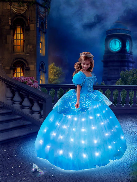 Disfraz de Princesa con Luces Niñas - Vestido Halloween Infantil