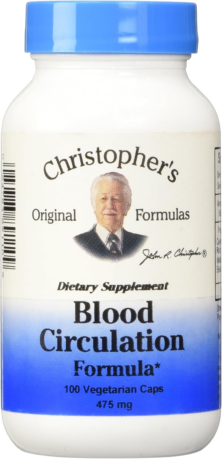 Suplemento Herbal Christopher's Circulación Sanguínea 100 Cápsulas