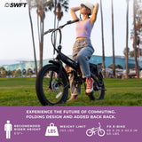 Bicicleta Eléctrica Plegable SWFT F.X, 25 Milla, 20 Neumáticos