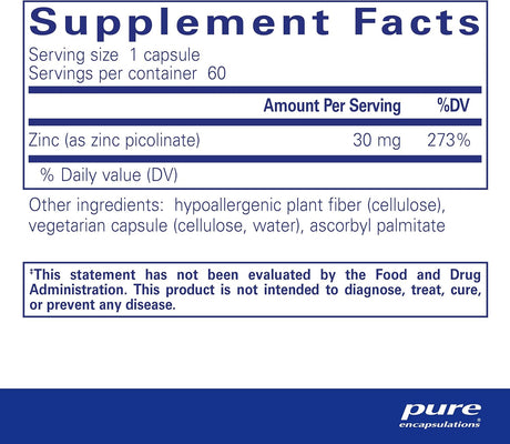 Suplementos Alimenticios Zinc  Suplemento de picolinato
