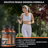 Zolotus Ginseng y Ginkgo Biloba, 240 Cápsulas, Energía y Enfoque