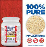 Suplemento de fibra Psyllium Yerba Prima - 20oz, vegano y sin gluten