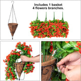 Arreglo Floral Artificial en Cesta de 12 pulgadas, Modelo: 1234