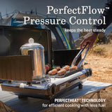 Parrilla y Estufa 2 en 1 con 2 Quemadores Ajustables