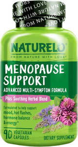 Suplemento para menopausia NATURELO con hierbas, 90 cápsulas