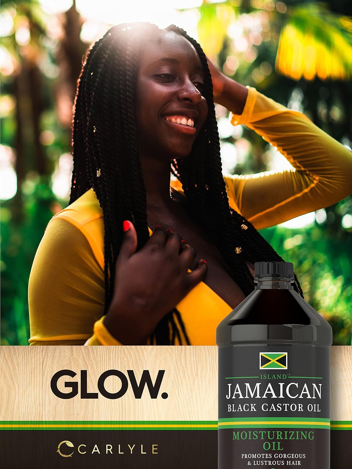 Aceite de ricino negro jamaicano de 16 onzas Nutre la piel