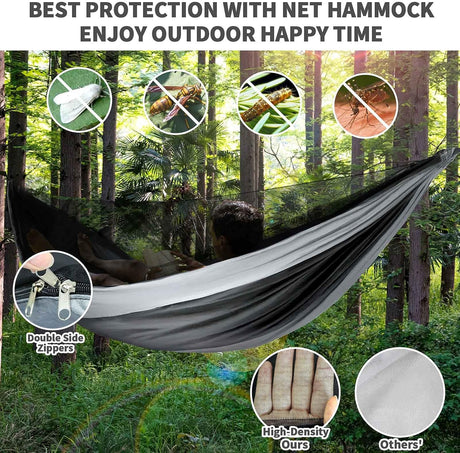 Hamaca con Mosquitera y Tarp, Portable, Nylon, Modelo Camping