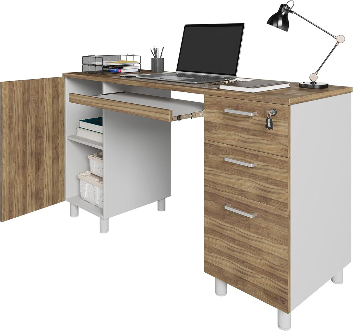 Escritorio Venice - Crafts & Comfort, 3 Cajones, Soporte CPU