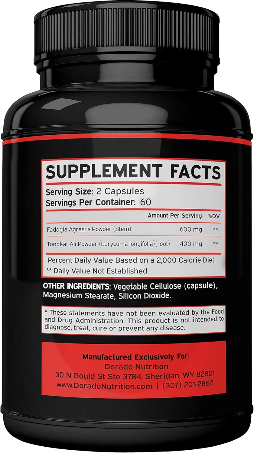 Suplemento Tongkat Ali de 400 mg  120 cápsulas veganas