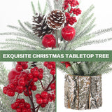 Árbol de Navidad Artificial Mini, Super Holiday, 13.7 Pulgadas