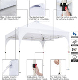 Tienda de Playa: Carpa Plegable 10x10 con Ventilación Blanca