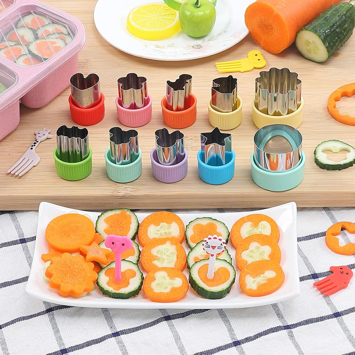 Juego de cortador y sellador de sándwich, 14 piezas