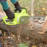 Motosierra eléctrica de mano de 14 pulgadas y 9 amperios