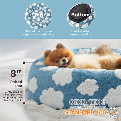 Cama para perros pequeños redondas relajantes Lesure Donut