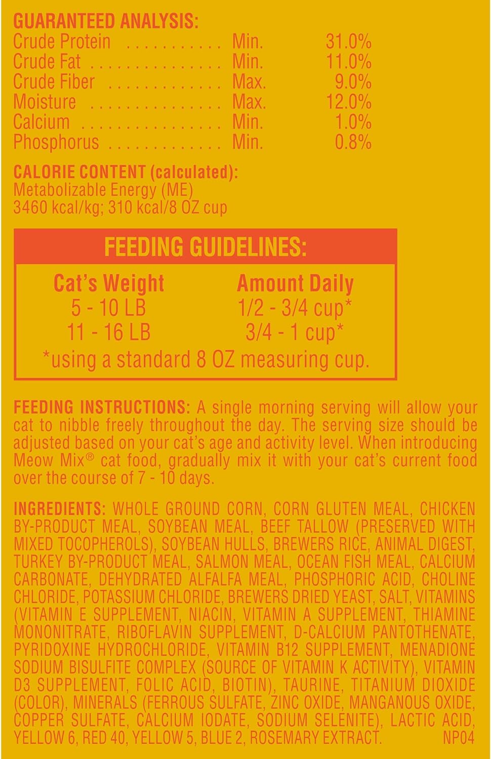 Alimento seco Meow Mix para gatos 6 libras