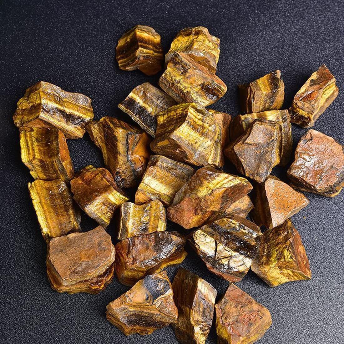 Cristales de Ojo de Tigre Naturales, Grandes y Sin Pulir