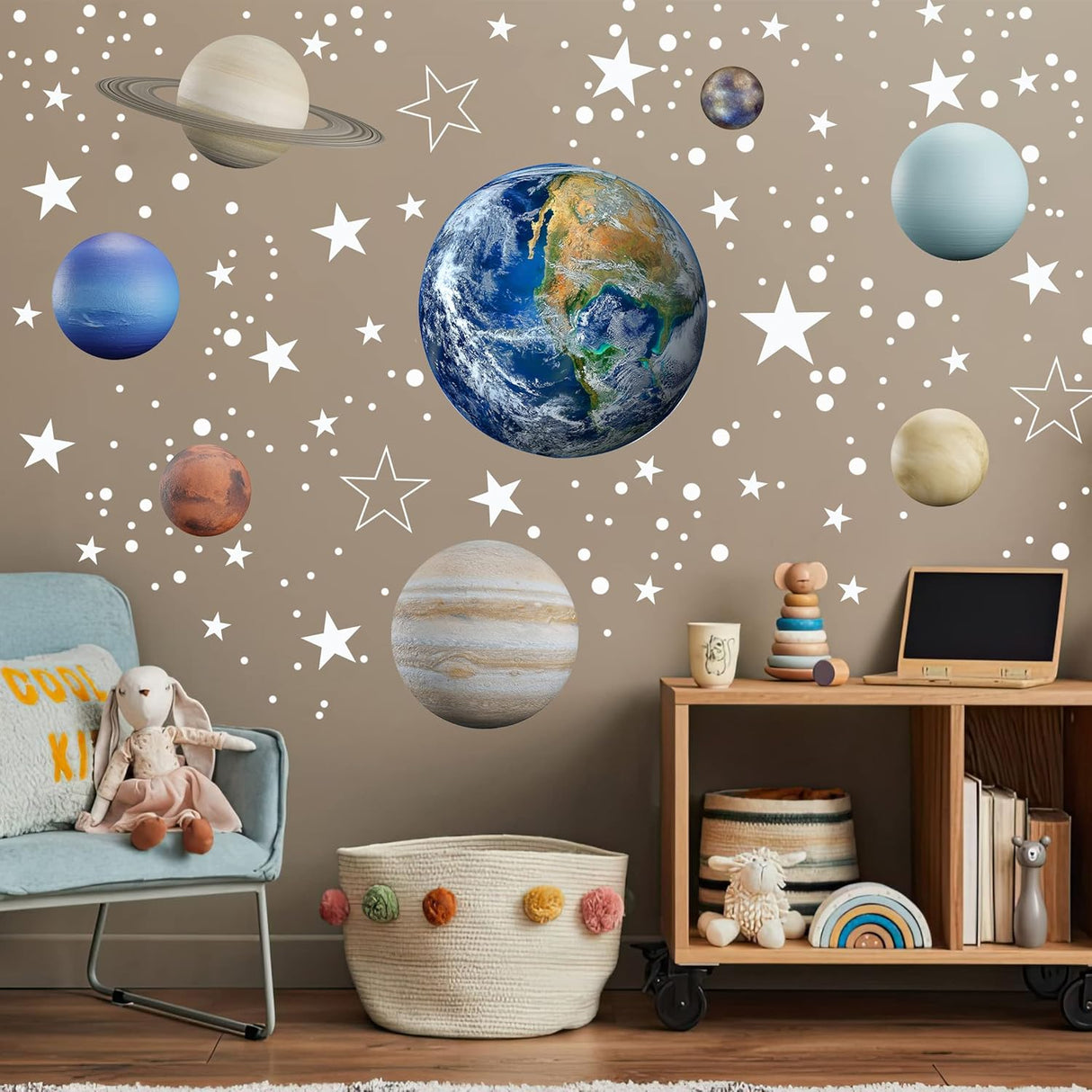 Estrellas Brillantes en la Oscuridad, Stickers de Planetas