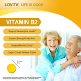 Lovita Vitamina B2 Riboflavina 100mg, Liberación Prolongada, 130 Tablet