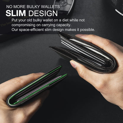 Billetera Slim GSOIAX de Cuero con Bloqueo RFID - Bifold