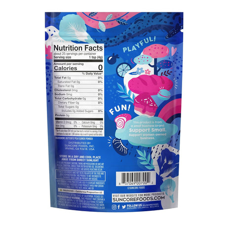 Polvo de guisante mariposa, Suncore Foods, 3.5oz, sin gluten