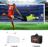 Red de Portería de Fútbol Profesional 24x8, 18.5x6.5 pies