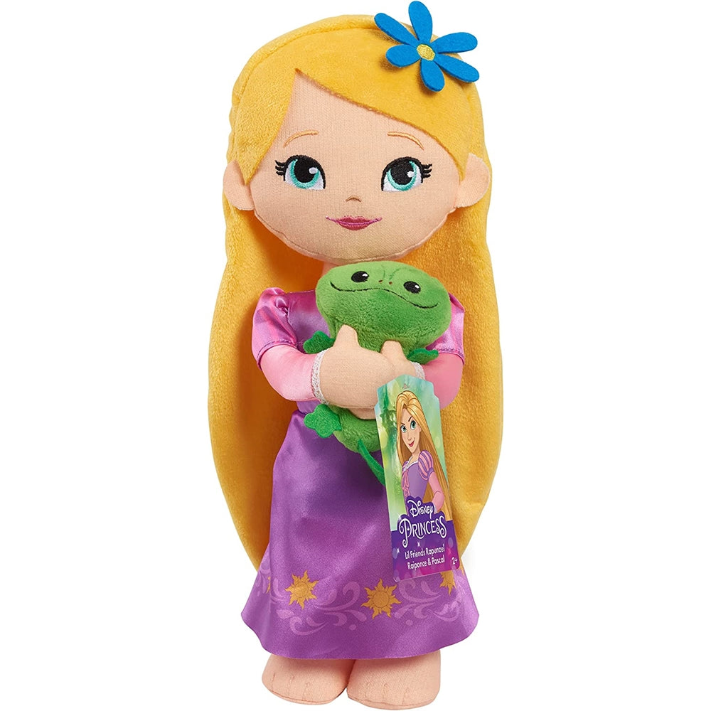 Muñeca de felpa de 14 pulgadas de rapunzel y pascal