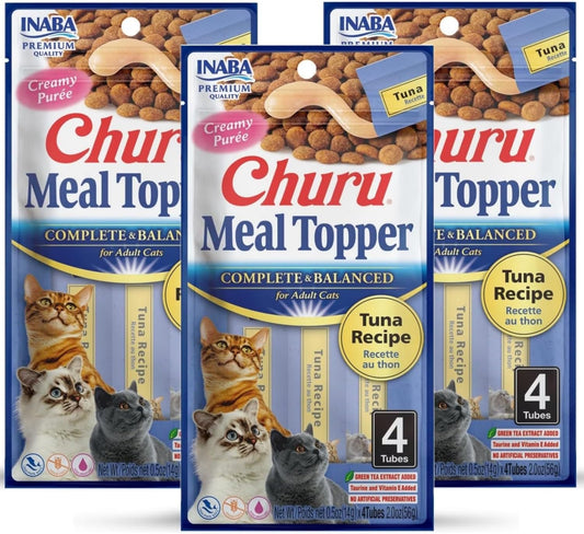 Topper para Gatos INABA, Puré Lickable, Receta Atún, 12 Tubos