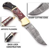 Cuchillo de bolsillo de caza plegable de acero sólido