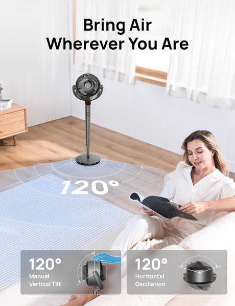 Ventilador Dreo para dormitorio, oscilante, 8 velocidades, modelo DPF